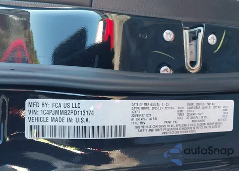 2023 Jeep Cherokee Altitude Lux 4X4 from USA, damaged, VIN 1C4PJMMB2PD113174